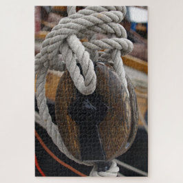 Puzzle pulley wood, houten katrol