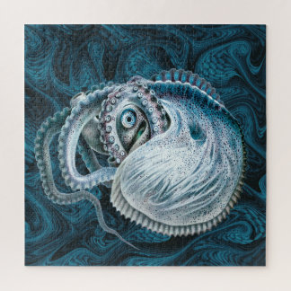 Puzzle Pulpito calamar nautilus argonauta vintage