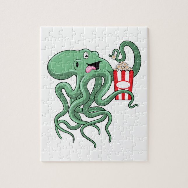 Puzzle Pulpo con palomitas de maíz (Vertical)
