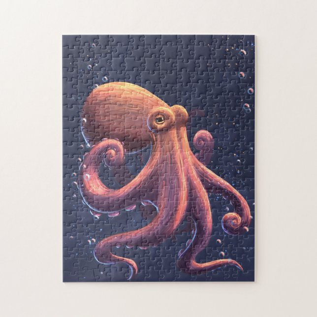 Puzzle pulpo en las aguas profundas (Vertical)