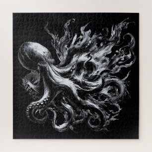 Puzzle Pulpo Kraken de Tinta Abstracta
