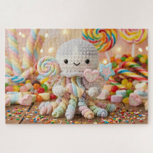 Puzzle Pulpo tejido adorable y tierra de dulces