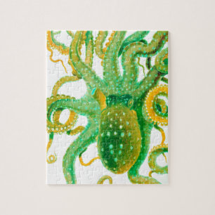 Puzzle pulpo verde