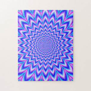 Puzzle Pulso de 24 puntos en rosa azul y violeta