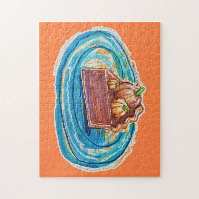 Puzzle Pumpkin Pie Slice (Vertical)
