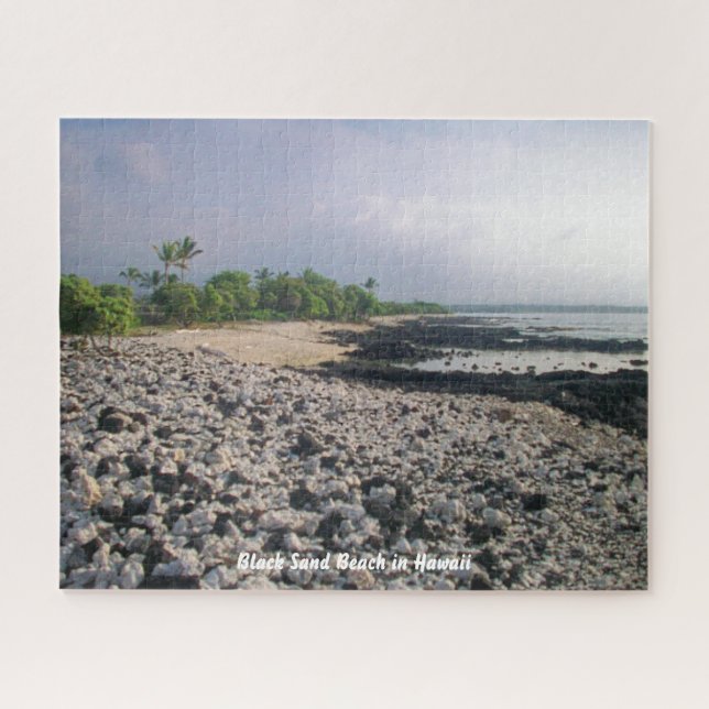 Puzzle Punalu'u Black Sand Beach Hawaii Big Island (Horizontal)
