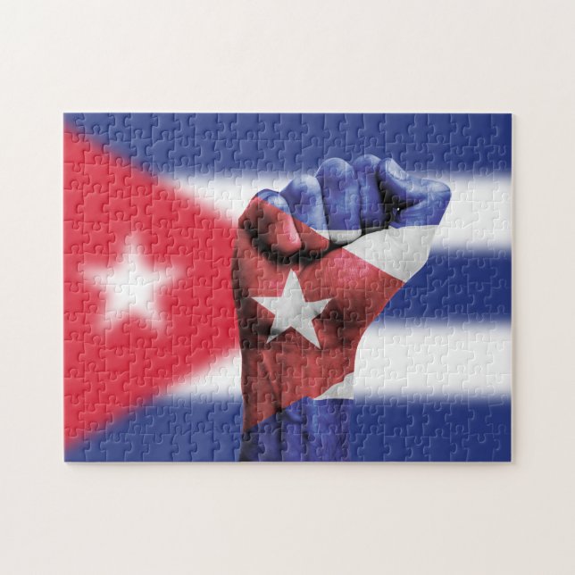 Puzzle Puño de Bandera de Cuba (Horizontal)
