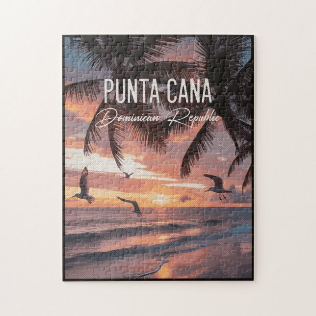 Puzzle Punta Cana DR Gaviota Retro Souvenir tropical (Vertical)