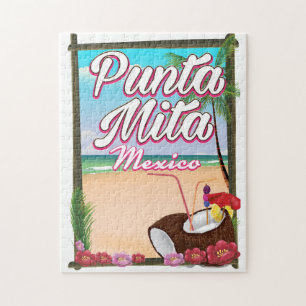 Puzzle Punta Mita, cartel de viaje a la playa en México
