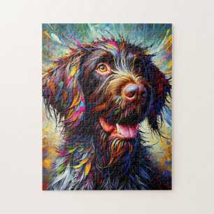 Puzzle Puntero alemán de pelo duro Perro Impresión acríli