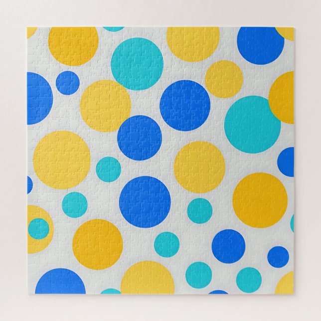 Puzzle Puntos azules amarillos turquesa (Vertical)