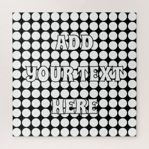 Puzzle Puntos blancos mínimos en fondo negro sólido