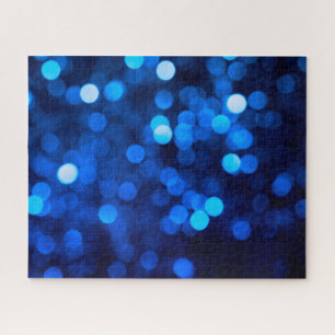 Puzzle Puntos de luz azul abstractos