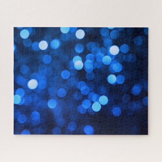 Puzzle Puntos de luz azul abstractos (Horizontal)