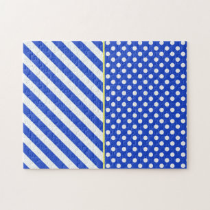 Puzzle Puntos y franjas reales de la Polka Azul por Shirl