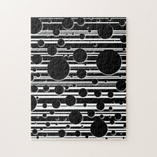 Puzzle Puntos y rayas en blanco y negro
