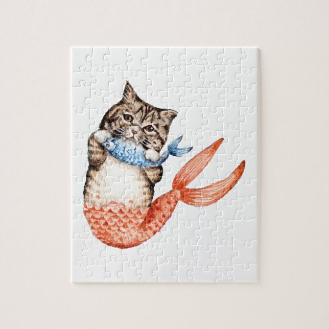 Puzzle Purmaid Cat Mermaid (Vertical)