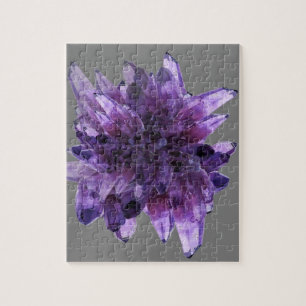 PUZZLE PURPLE AMETHYST QUARTZ CRYSTALS MINERAL