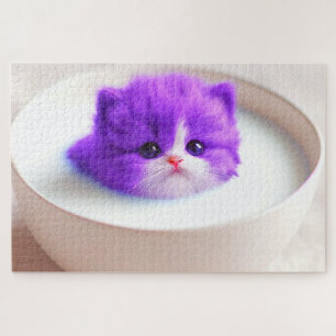 Puzzle Purple Kitten