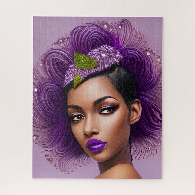 Puzzle Purple Lady (Vertical)