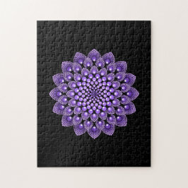 Puzzle Purple Mandala Round Gypsy Indian Bohemian Gift