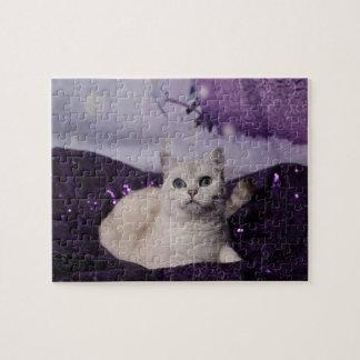 Puzzle Purple XMAS Cats