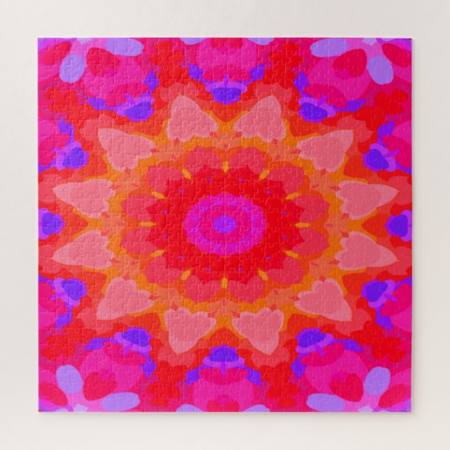 Puzzle Púrpura, rosa y Naranja (Vertical)