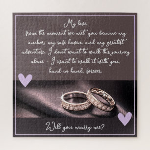 Puzzle Purpurina Anillos Propuesta matrimonial ¿Te Casará