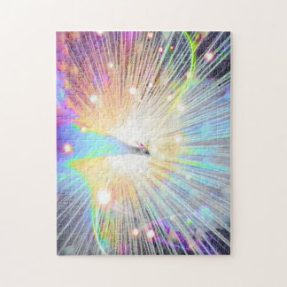 Puzzle Purpurina arco iris pavo real hermoso bonito espum