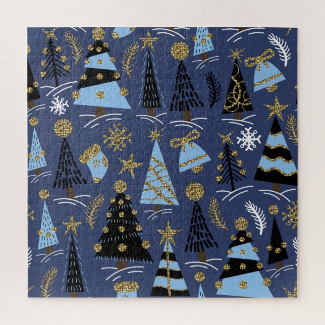Puzzle Purpurina de navidades: Patrón de época (Vertical)
