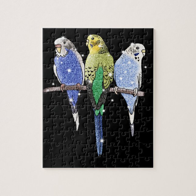 Puzzle Purpurina del Budgerigar de Budgie (Vertical)