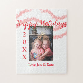 Puzzle Purpurina rojo niños foto familiar feliz nombre de