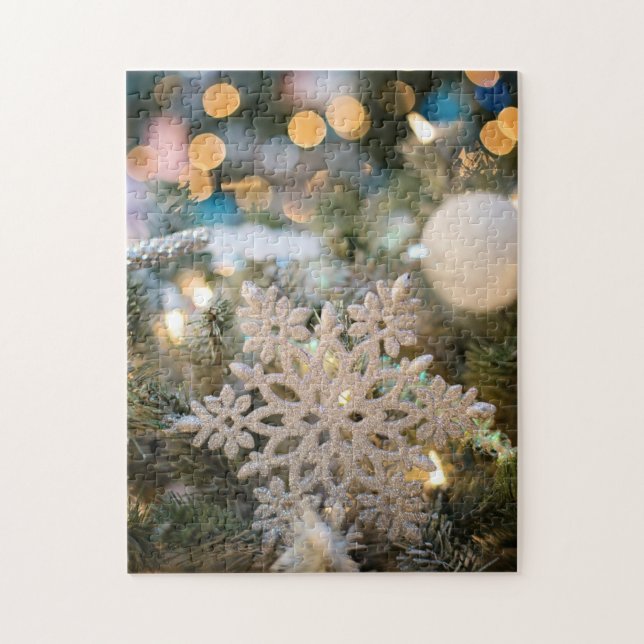 Puzzle Purpurina Snowflakes Christmas Ornamakes (Vertical)