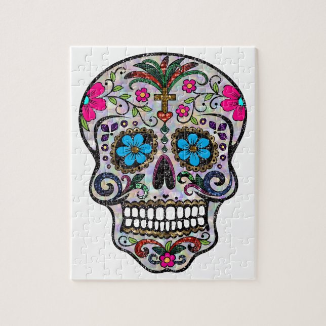 Puzzle purpurina Sugar Skull (Vertical)