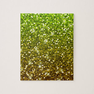 Puzzle Purpurinas de oro verde brillante