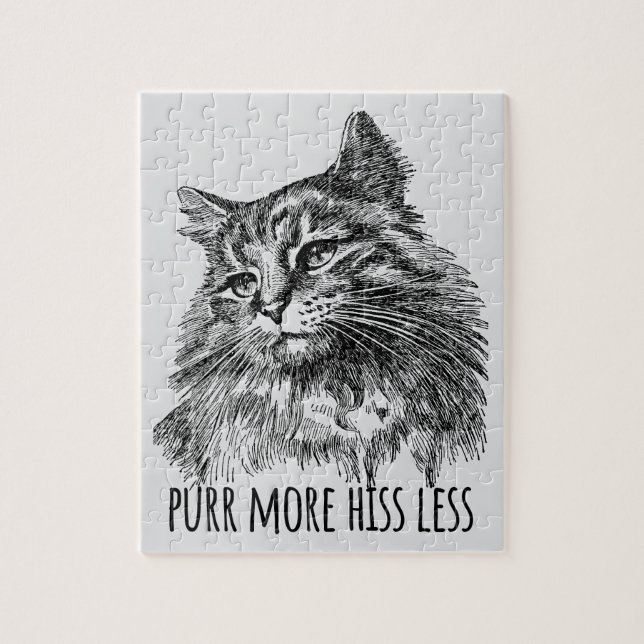 Puzzle Purr More Hiss Less Pretty Kitty (Vertical)