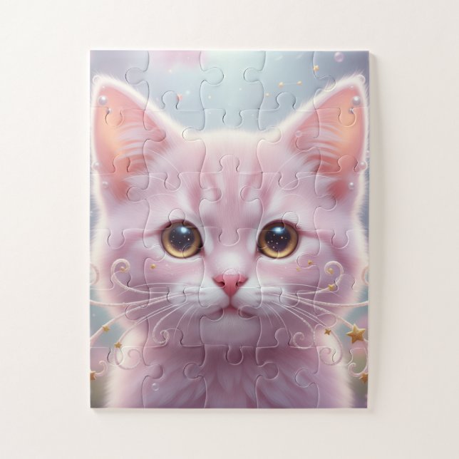 Puzzle Purrfect Kitten -Cute Whimsical (Vertical)