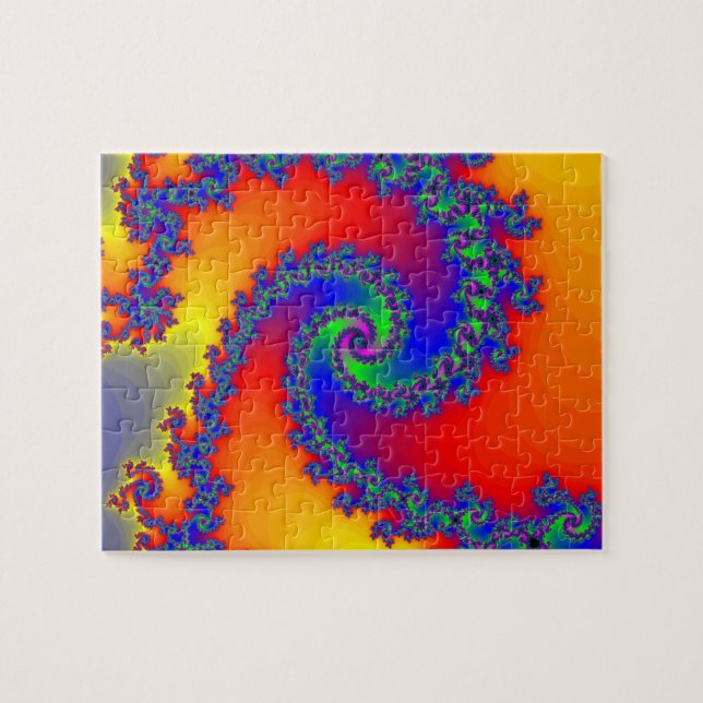 Puzzle Puzzle: Diseño fractal espiral (Horizontal)
