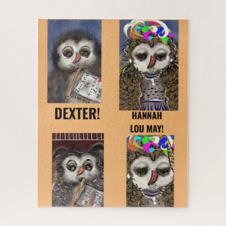 Puzzle ¡Puzzle Funny, lindo OWLS! ¡DEXTER, HANNAH LOU PUE