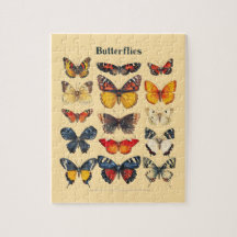 PUZZLE: Mariposas Botánicas Vintage 