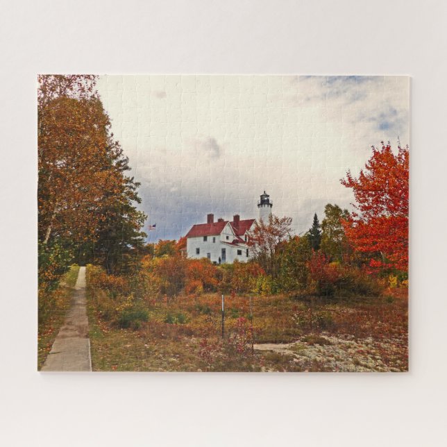 PUZZLE PUZZLE/ POINT IROQUOIS LIGHTHOUSE MICHIGAN U.P. (Horizontal)