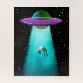 Puzzle PUZZLE: Secuestro de ovni alienígena retro rompeca