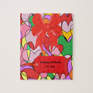 Puzzle PUZZLES: Regalo de cumpleaños de Corazones Colorid
