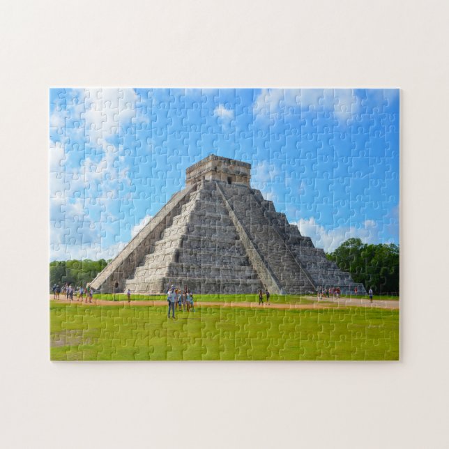 Puzzle Pyramid Kukulcan Chichenitzá Mexico. (Horizontal)