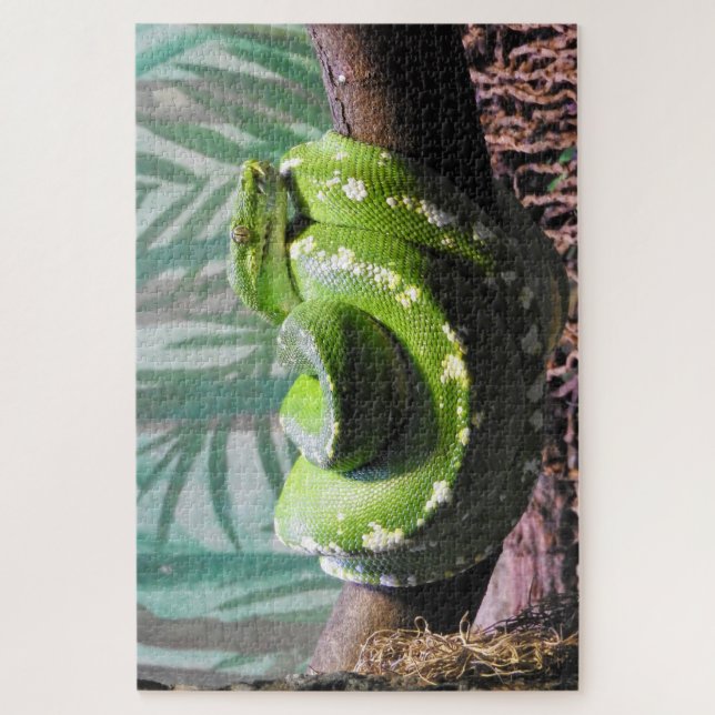 Puzzle Python de árbol verde (Vertical)