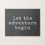 Puzzle Que La Aventura Comience Una Cita Minimalista Mode<br><div class="desc">Que la aventura comience el rompecabezas de las citas Minimalistas modernas</div>