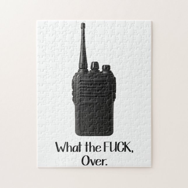 Puzzle Qué m***da Sobre El Icono De Walkie Talkie Funny (Vertical)