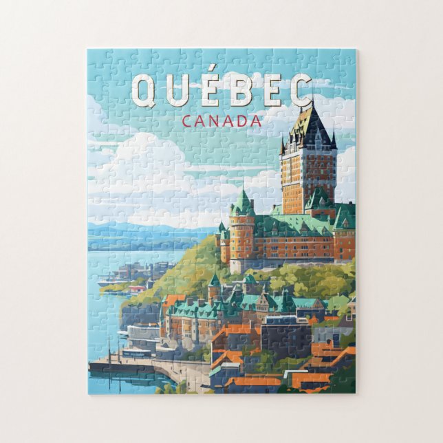 Puzzle Quebec Canadá Viaje de arte (Vertical)