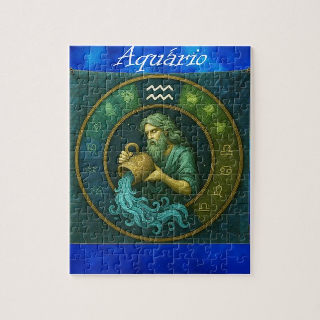 Puzzle Quebra-Cabeça (Puzzle) Signo de Aquário (Vertical)