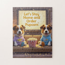 Puzzle Quedémonos en casa y ordenemos perros de caricatur